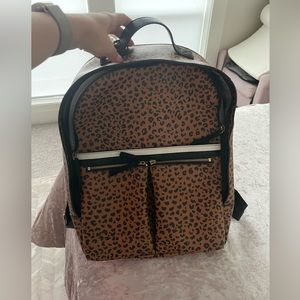 Fossil Leopard Canvas Computer Backpack